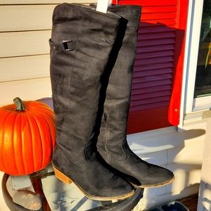 Womens over the knee black boots, size 11